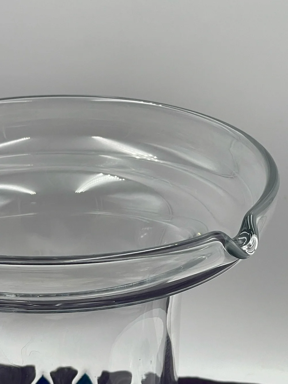 Vintage Global Amici Harlequin II Hand Blown Glass Wide Brim Sangria Pitcher